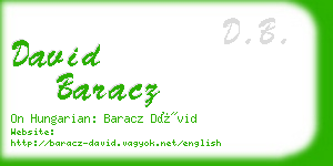 david baracz business card